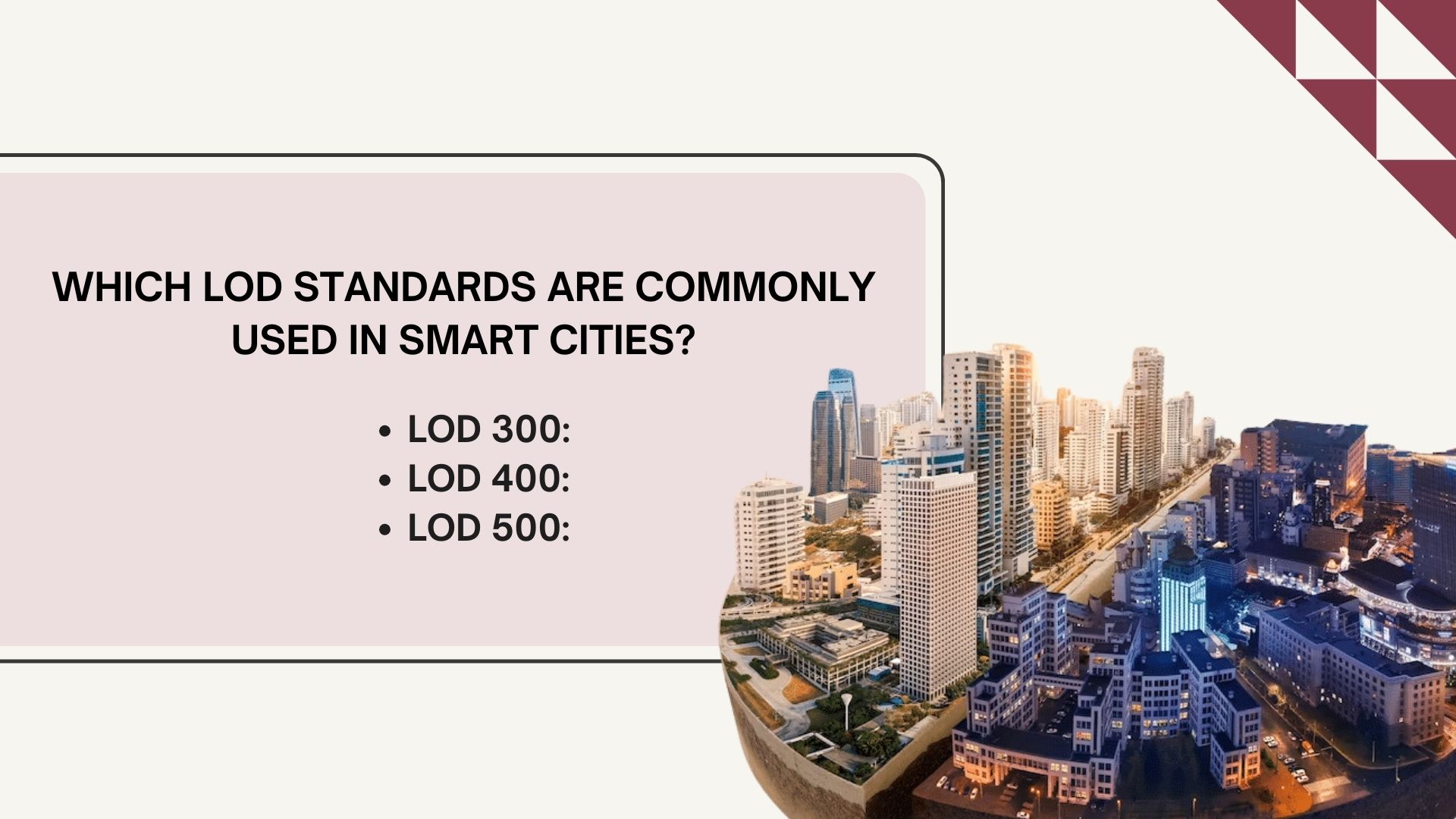 Which LOD Standards are Commonly Used in Smart Cities?